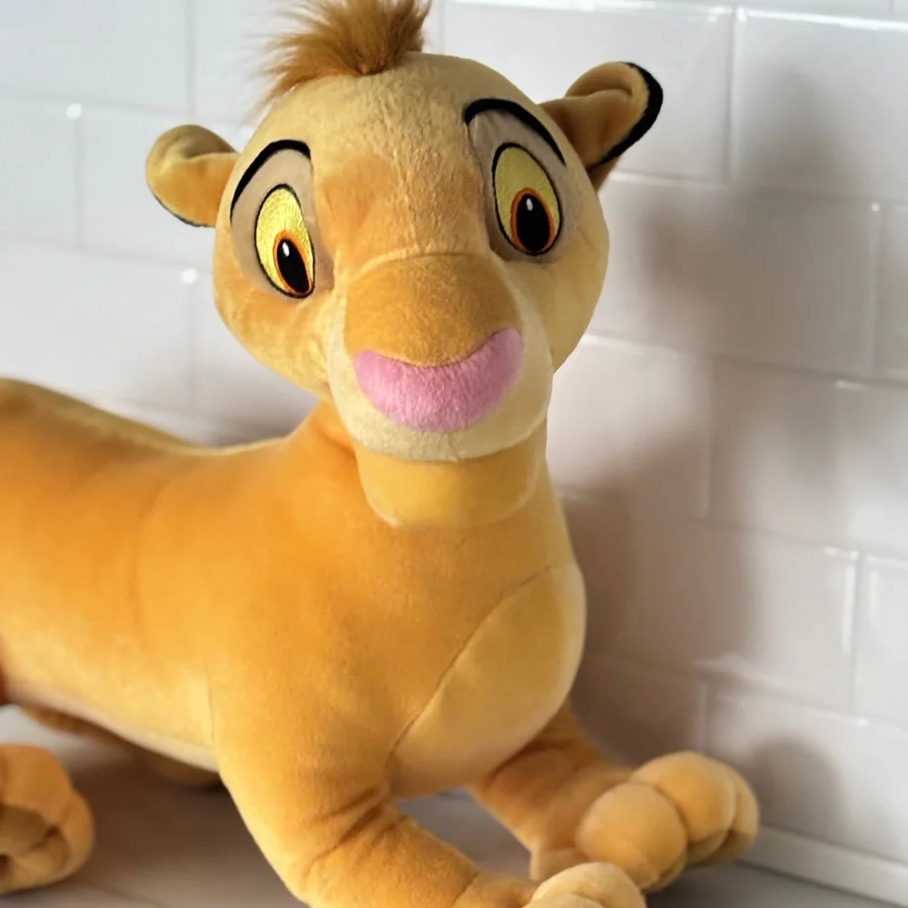 VINTAGE Jumbo Disney Lion King Simba Plush Stuffed Animal 2002 Hasbro XL Toy EUC